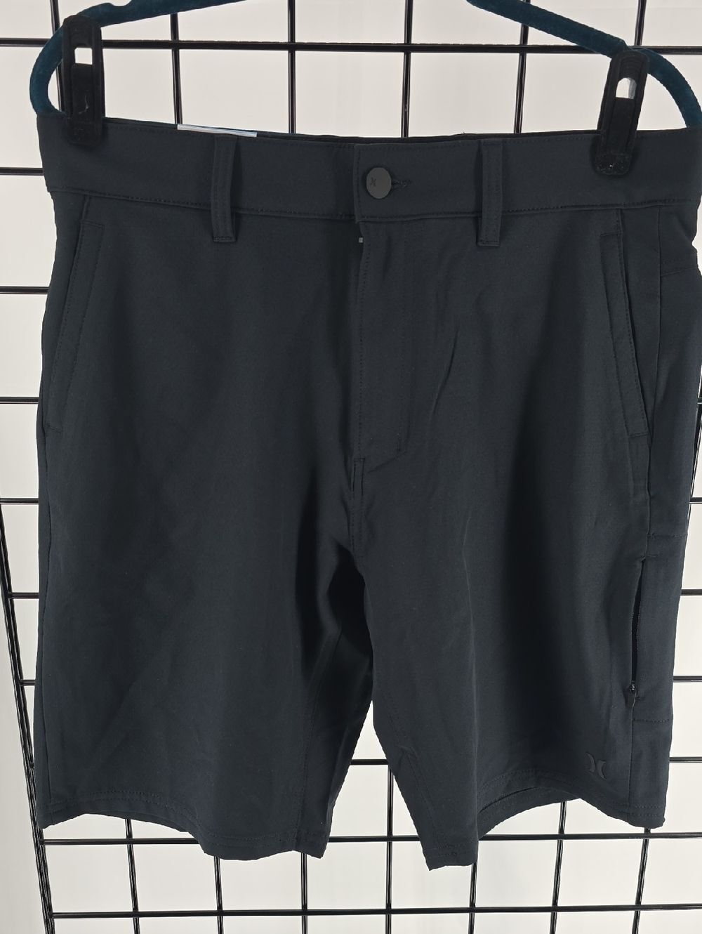 Hurley Black Trek Hybrid Flat Front Performance Shorts